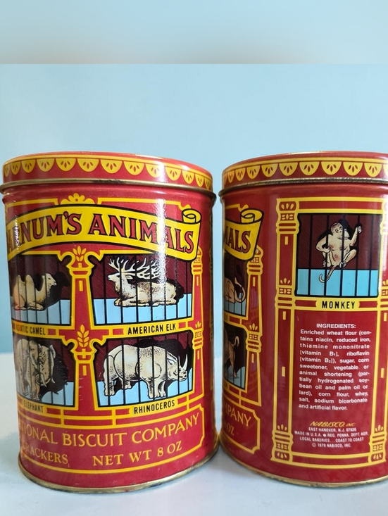 Other - 🔴Vintage Nabisco Barnum Animal Cracker Tin Set Of 2